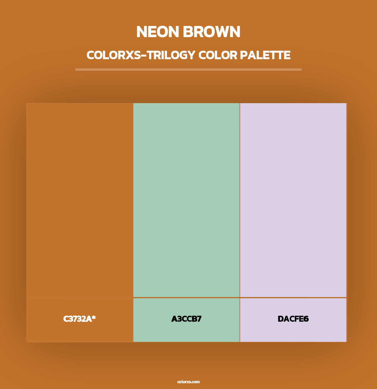 Neon Brown - Colorxs Trilogy Palette