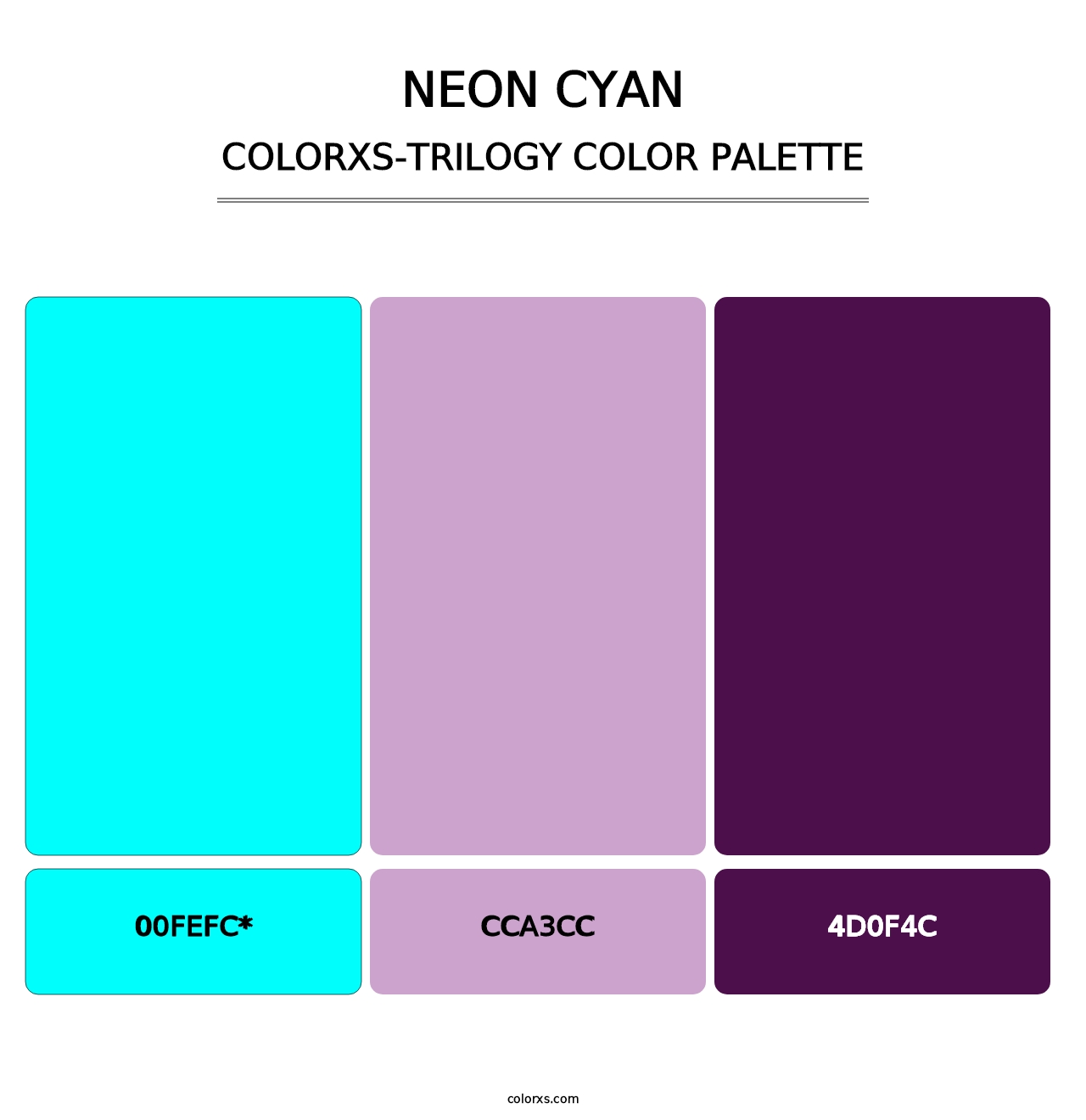 Neon Cyan - Colorxs Trilogy Palette