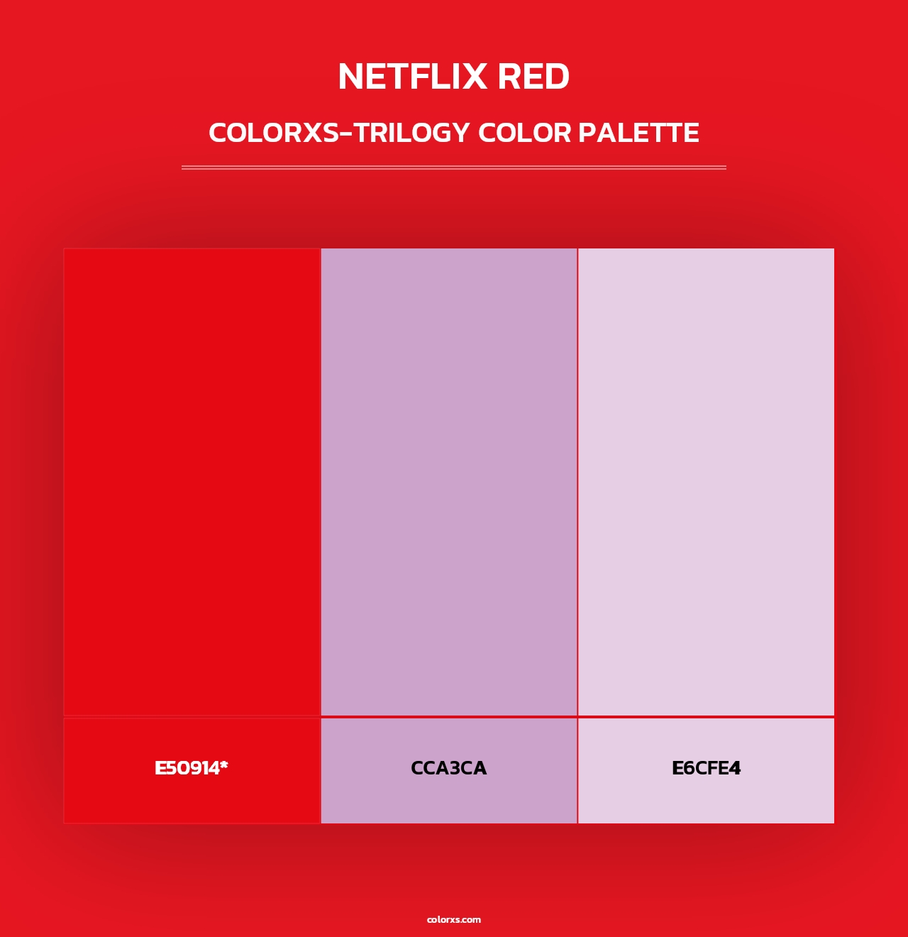 Netflix Red - Colorxs Trilogy Palette