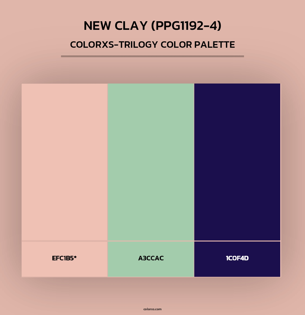 New Clay (PPG1192-4) - Colorxs Trilogy Palette
