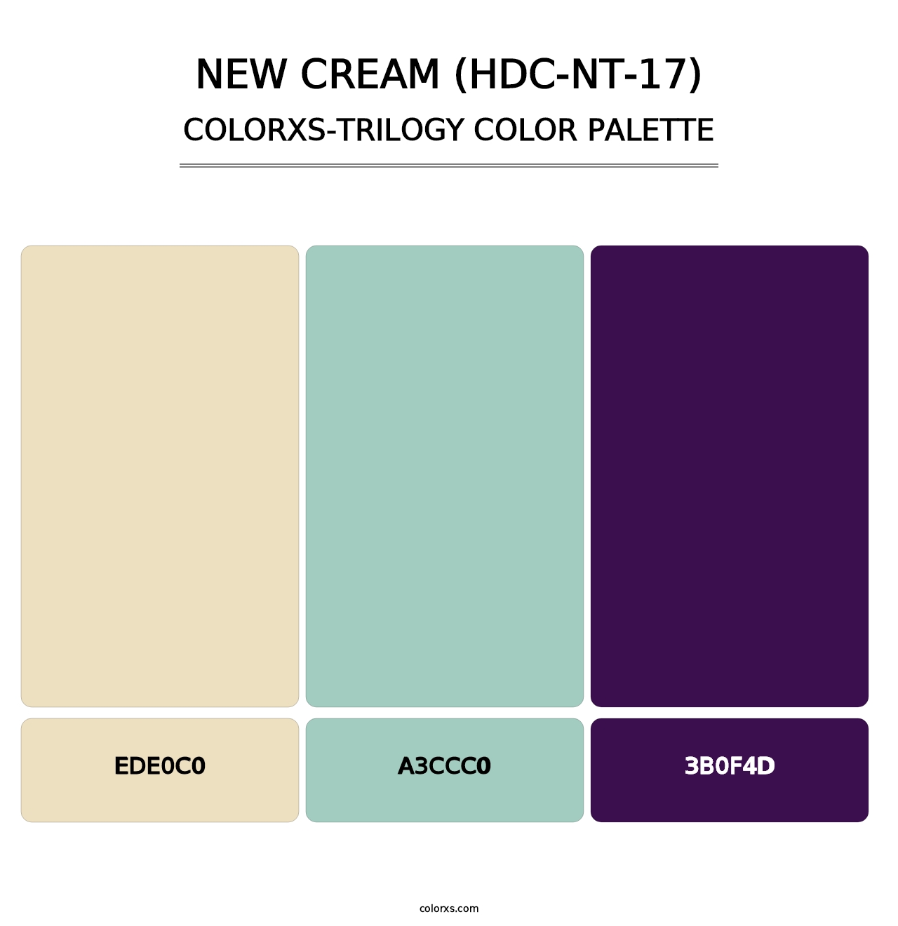 New Cream (HDC-NT-17) - Colorxs Trilogy Palette
