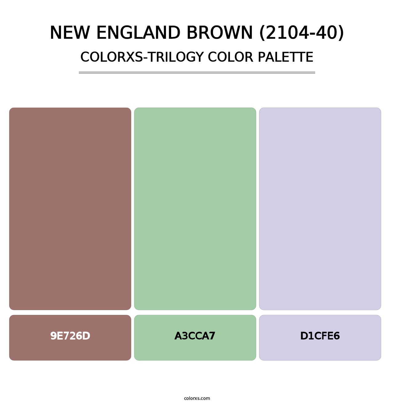 New England Brown (2104-40) - Colorxs Trilogy Palette