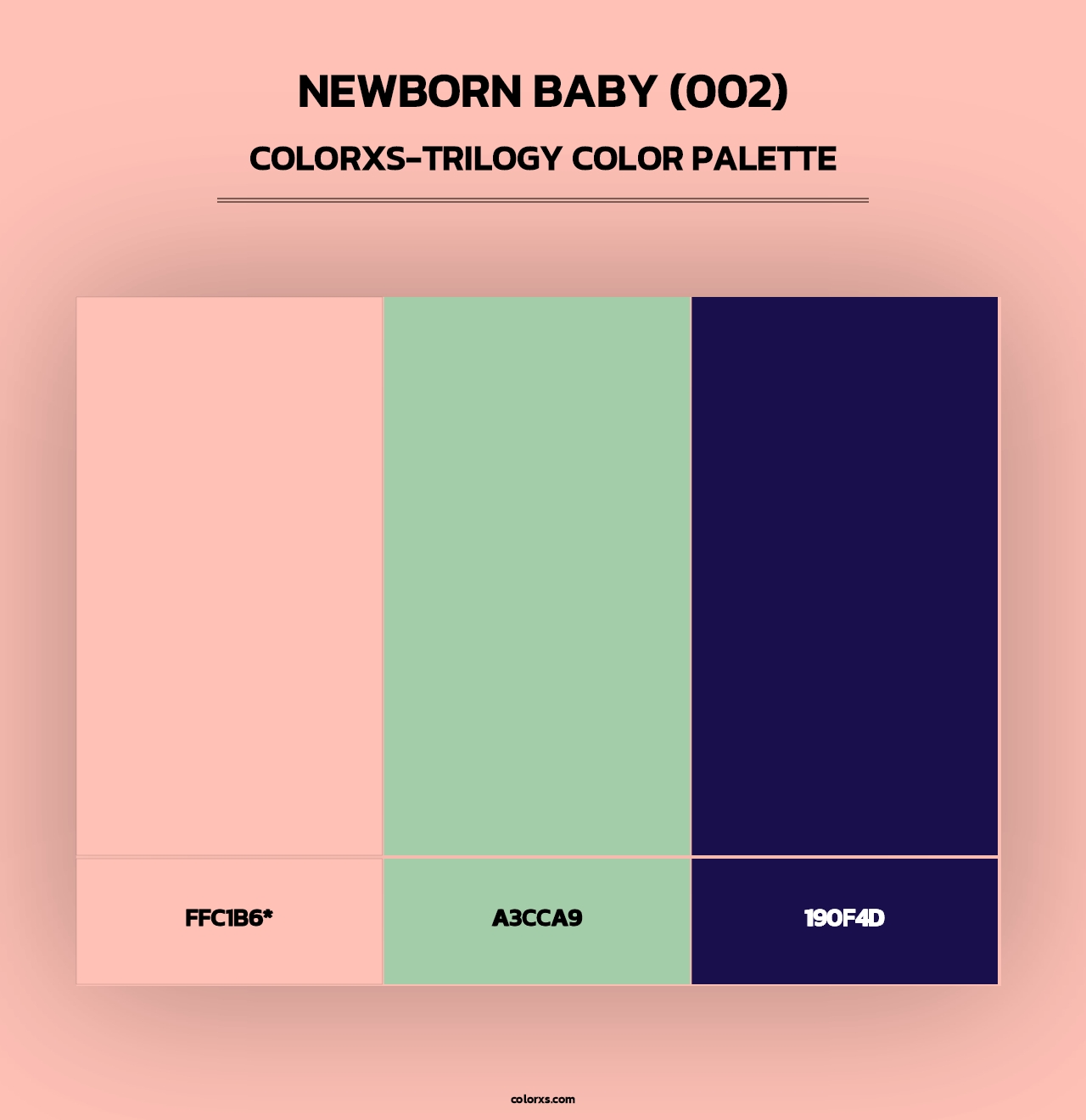 Newborn Baby (002) - Colorxs Trilogy Palette