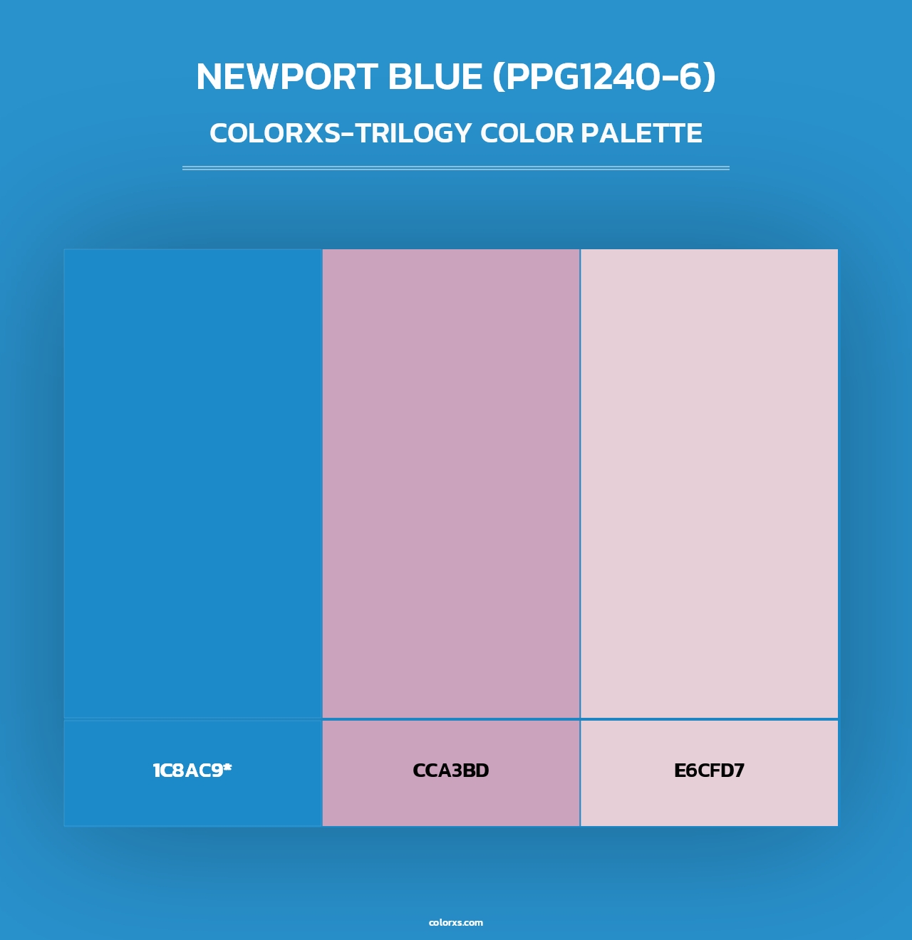 Newport Blue (PPG1240-6) - Colorxs Trilogy Palette