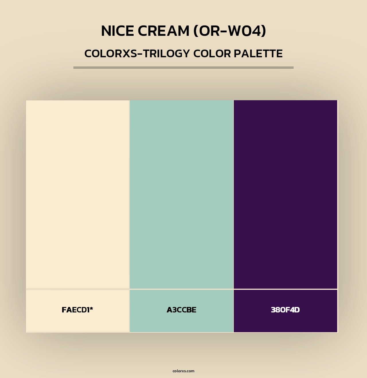 Nice Cream (OR-W04) - Colorxs Trilogy Palette