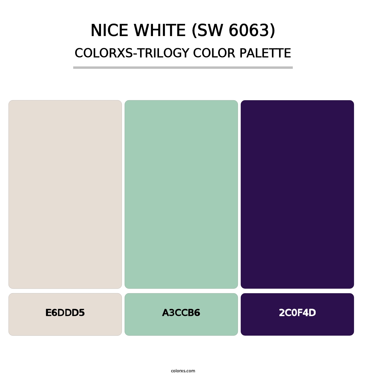 Nice White (SW 6063) - Colorxs Trilogy Palette