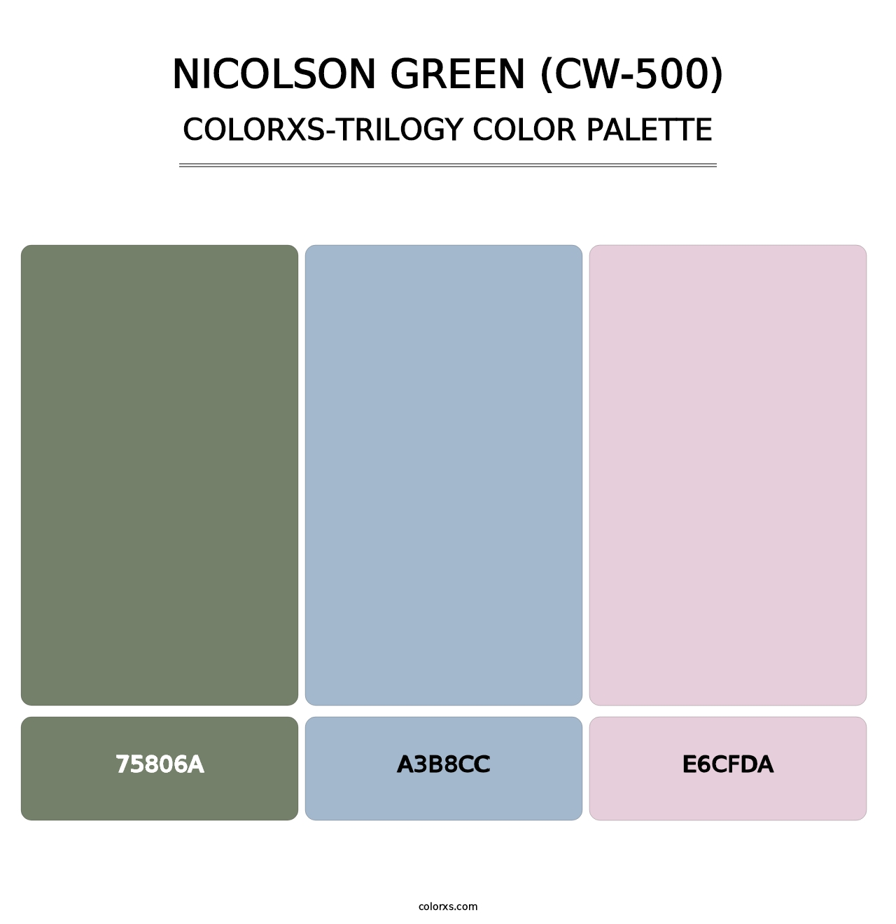 Nicolson Green (CW-500) - Colorxs Trilogy Palette
