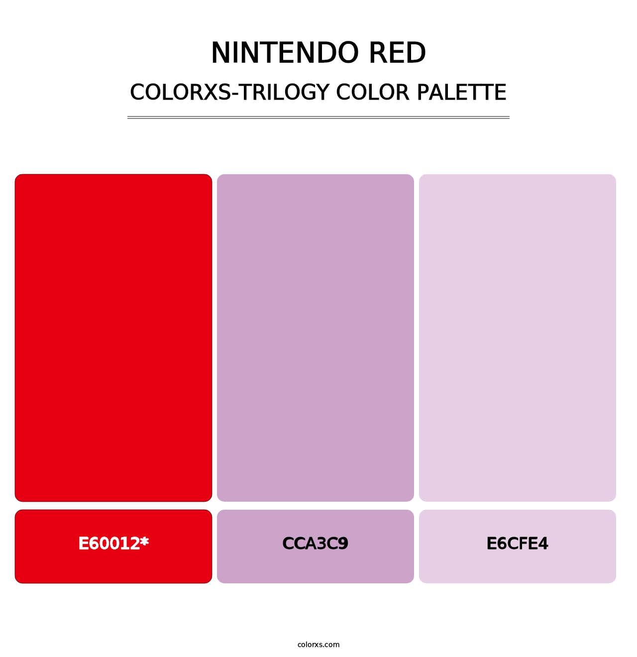 Nintendo Red - Colorxs Trilogy Palette