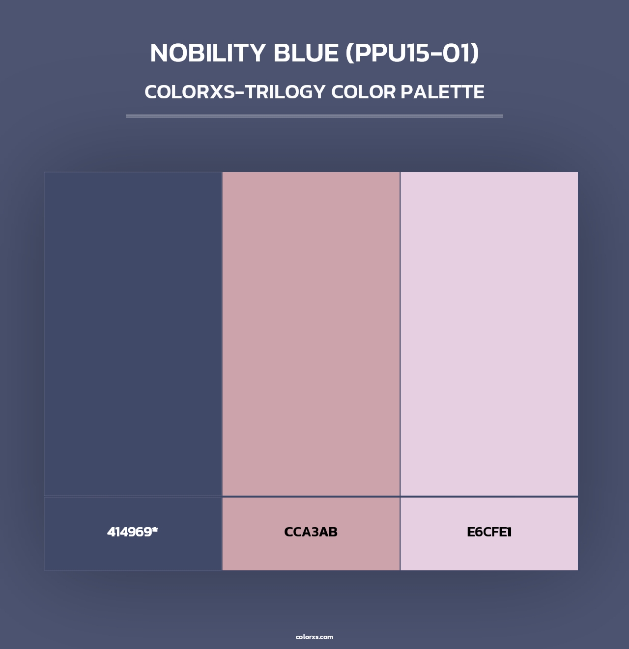 Nobility Blue (PPU15-01) - Colorxs Trilogy Palette