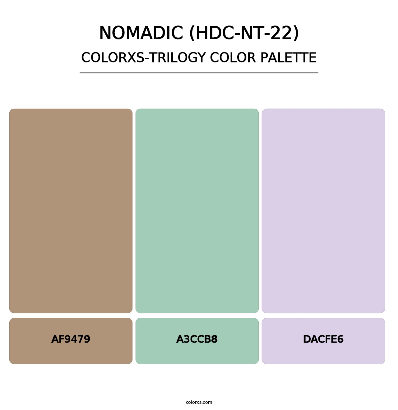 Nomadic (HDC-NT-22) - Colorxs Trilogy Palette