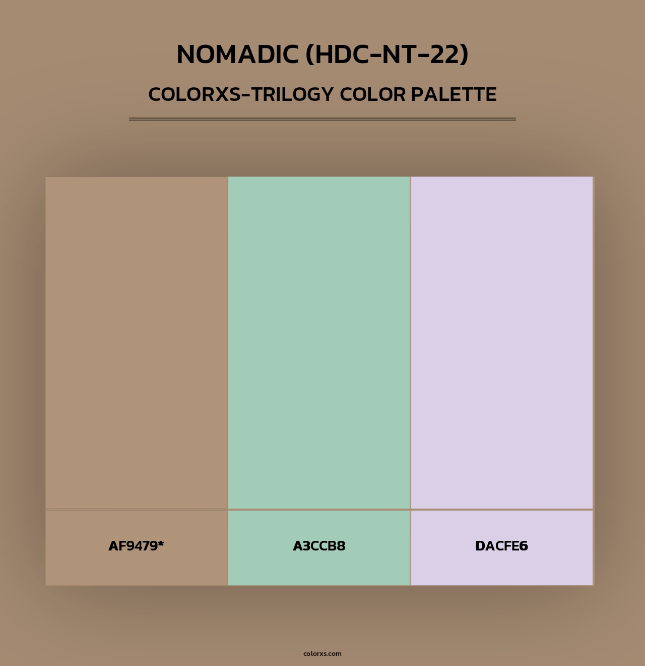 Nomadic (HDC-NT-22) - Colorxs Trilogy Palette