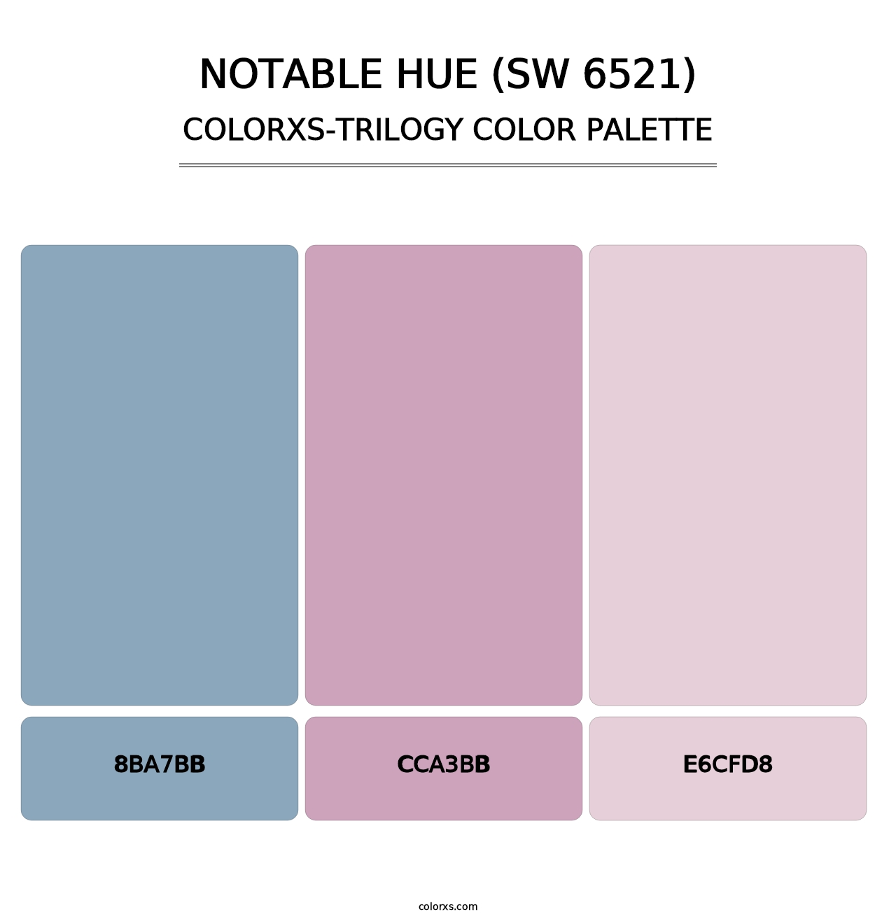 Notable Hue (SW 6521) - Colorxs Trilogy Palette