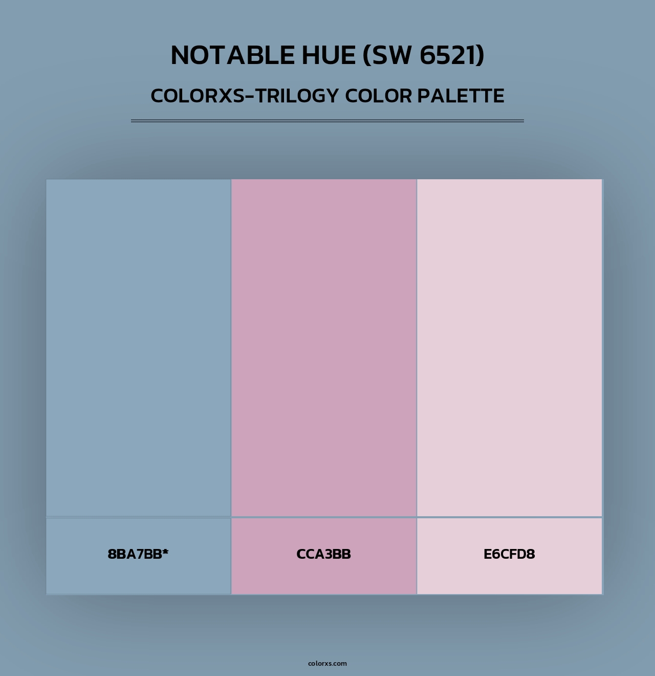 Notable Hue (SW 6521) - Colorxs Trilogy Palette