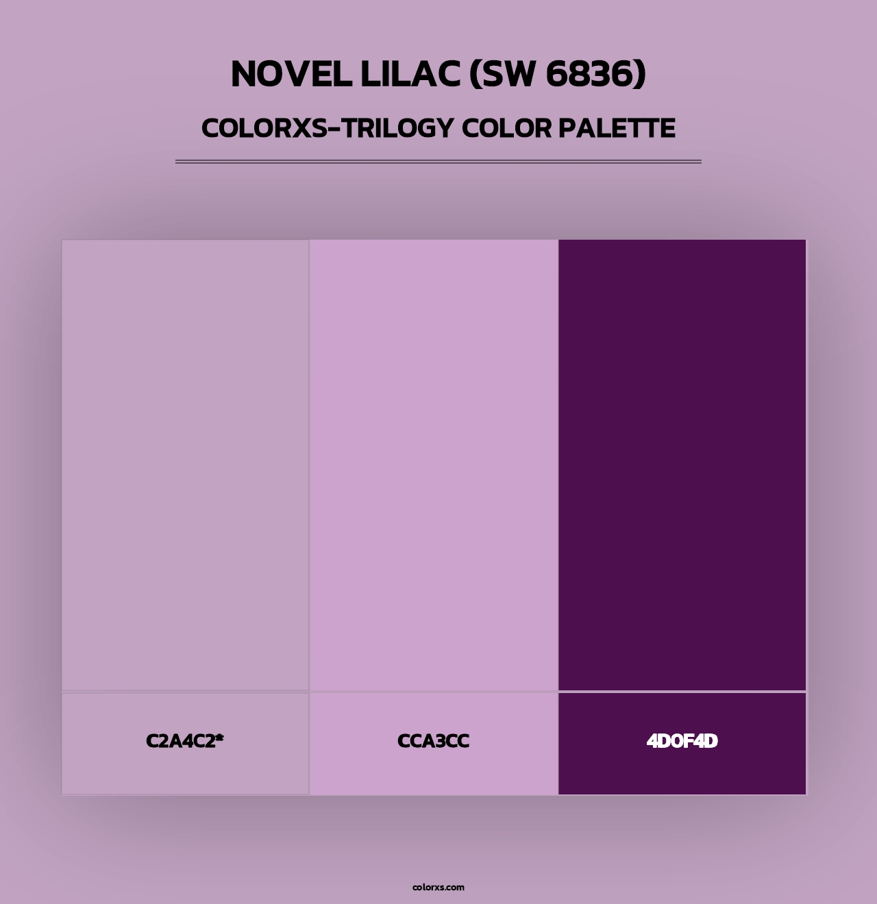 Novel Lilac (SW 6836) - Colorxs Trilogy Palette