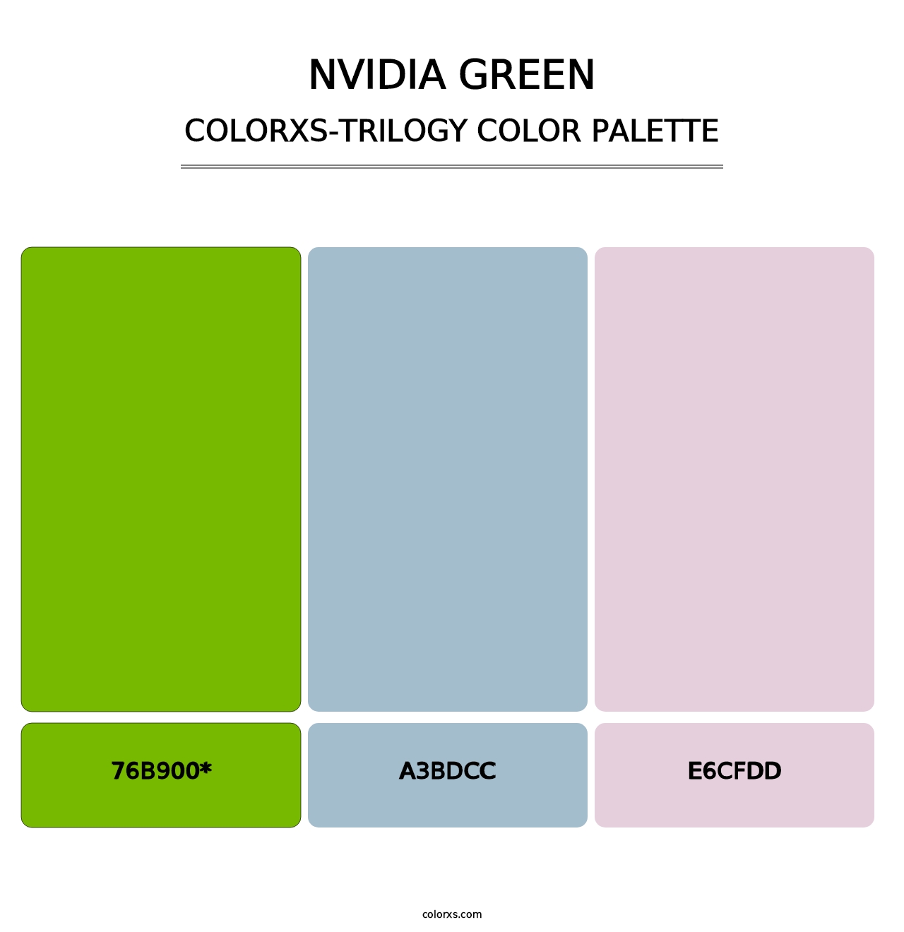 Nvidia Green - Colorxs Trilogy Palette