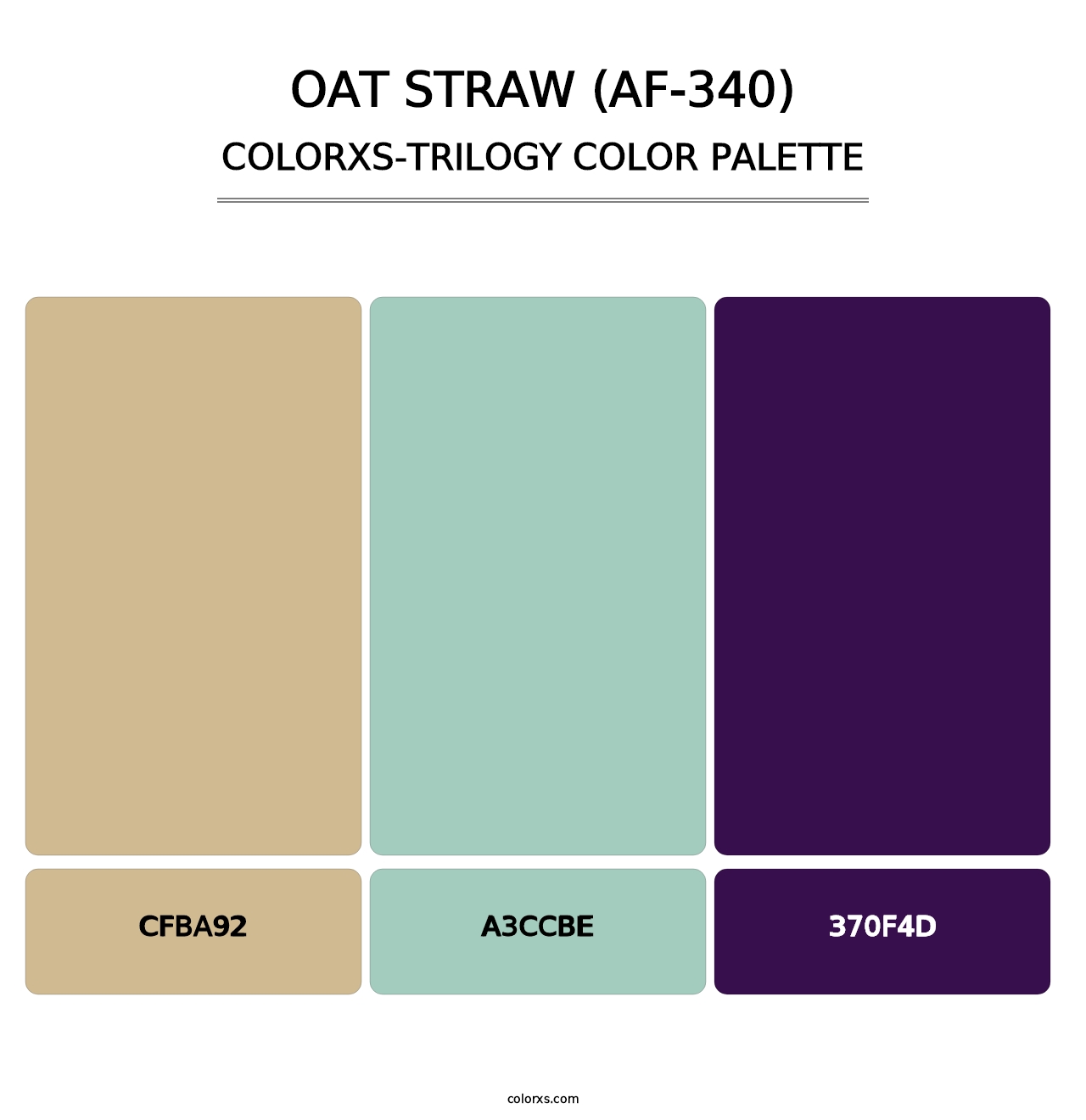 Oat Straw (AF-340) - Colorxs Trilogy Palette