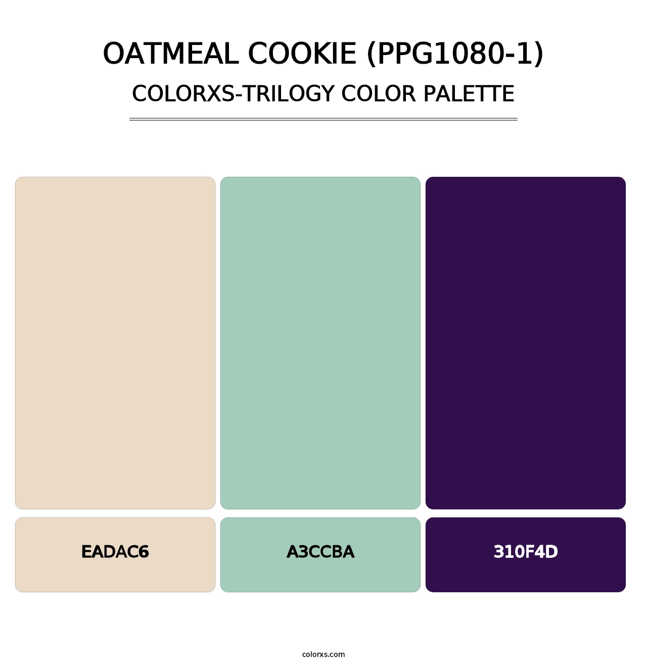Oatmeal Cookie (PPG1080-1) - Colorxs Trilogy Palette