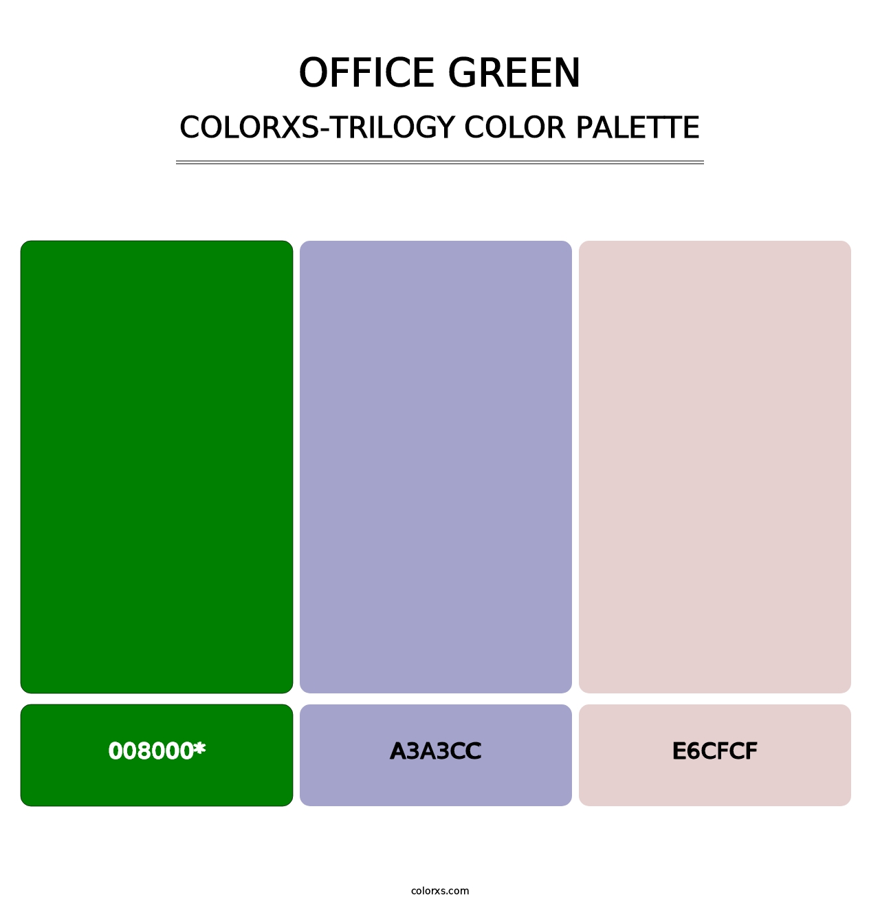 Office Green - Colorxs Trilogy Palette