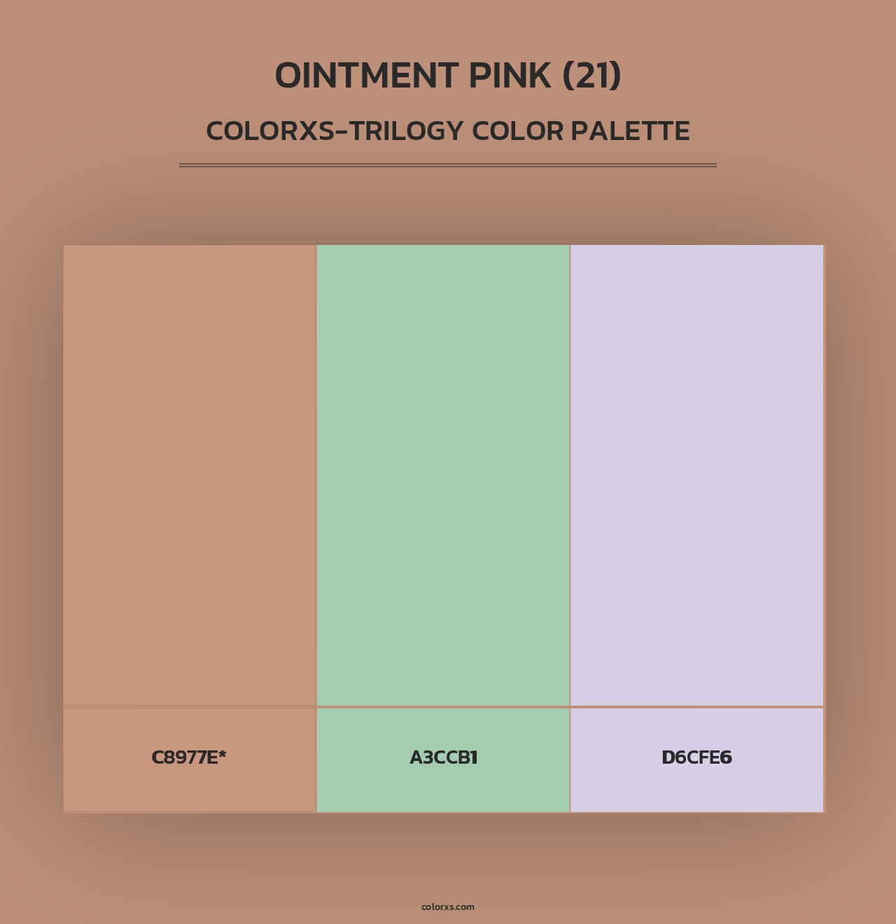 Ointment Pink (21) - Colorxs Trilogy Palette