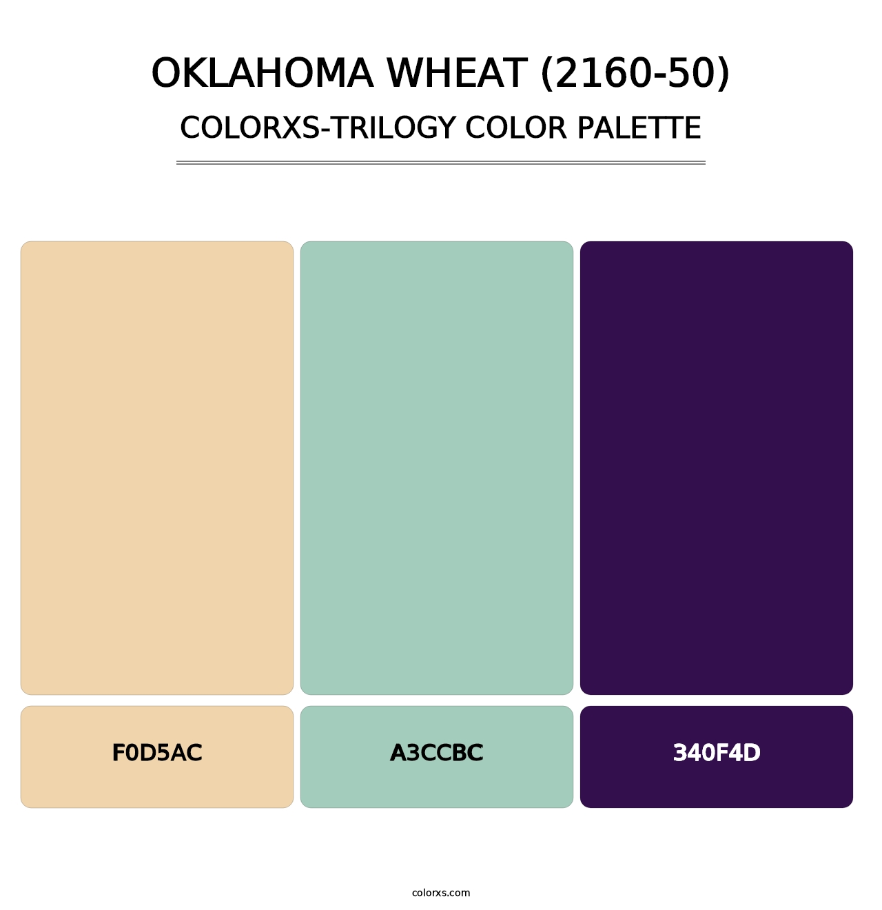 Oklahoma Wheat (2160-50) - Colorxs Trilogy Palette