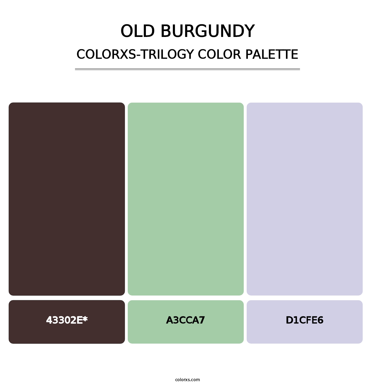 Old Burgundy - Colorxs Trilogy Palette