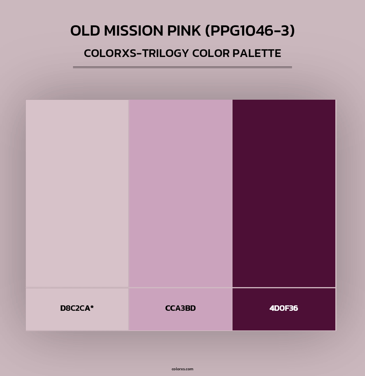 Old Mission Pink (PPG1046-3) - Colorxs Trilogy Palette