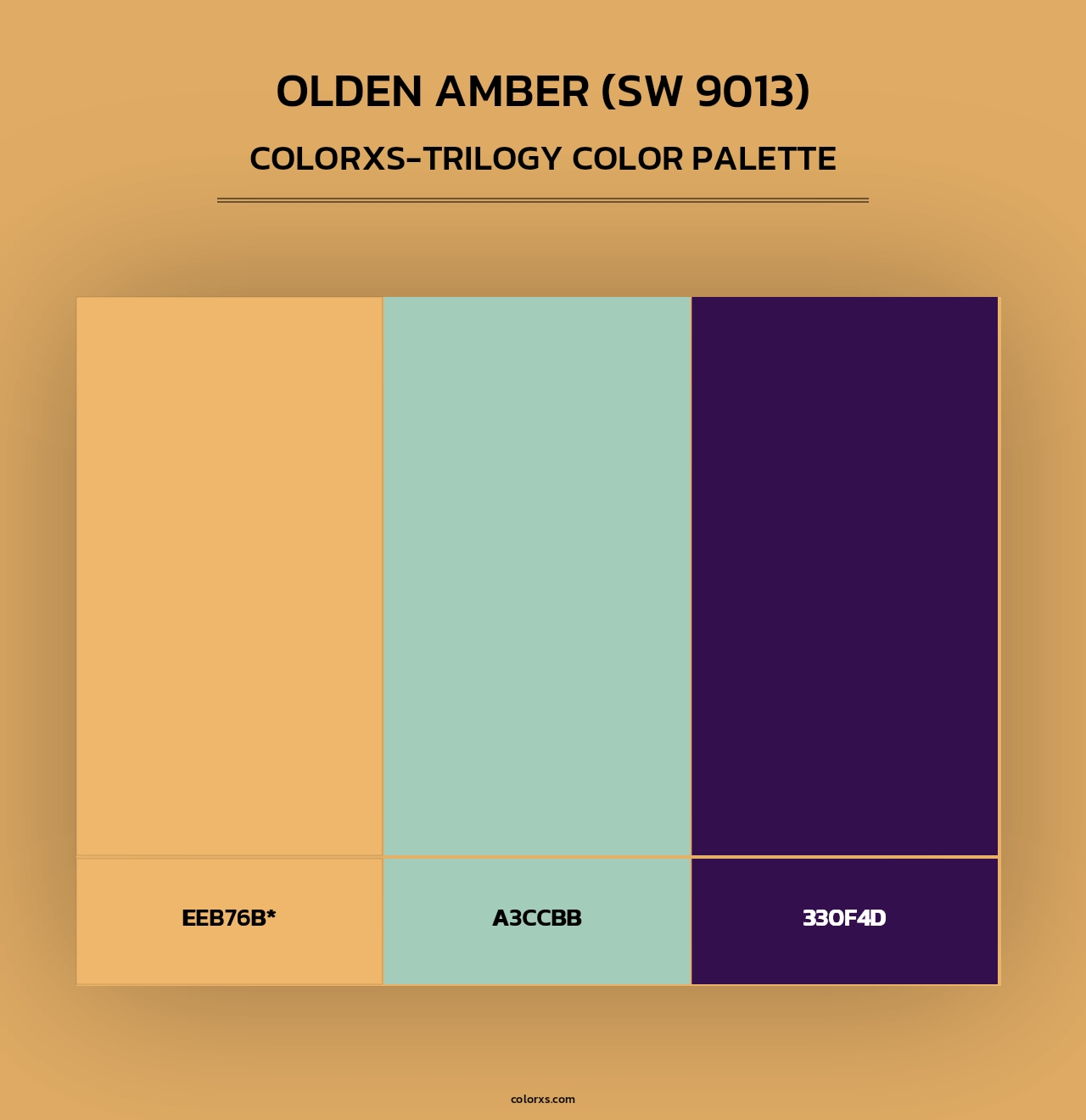 Olden Amber (SW 9013) - Colorxs Trilogy Palette