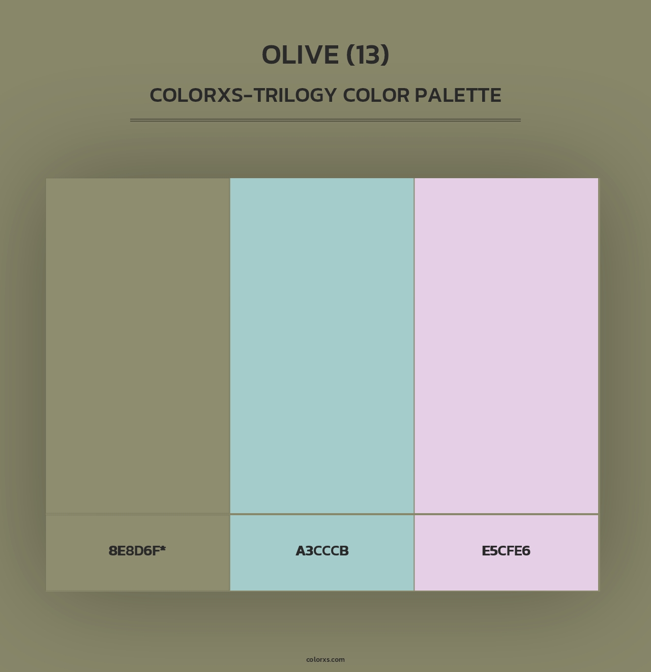 Olive (13) - Colorxs Trilogy Palette