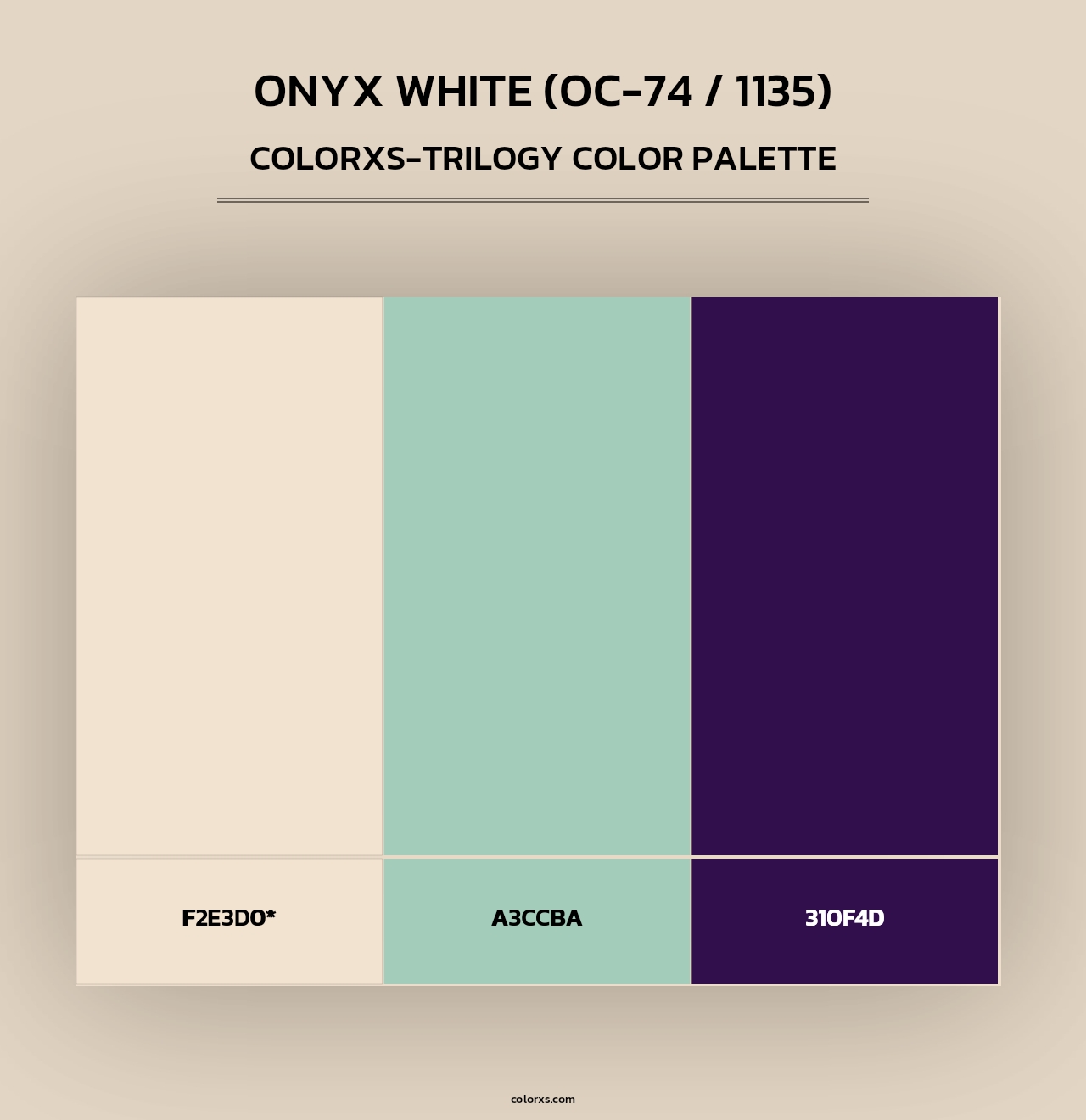 Onyx White (OC-74 / 1135) - Colorxs Trilogy Palette
