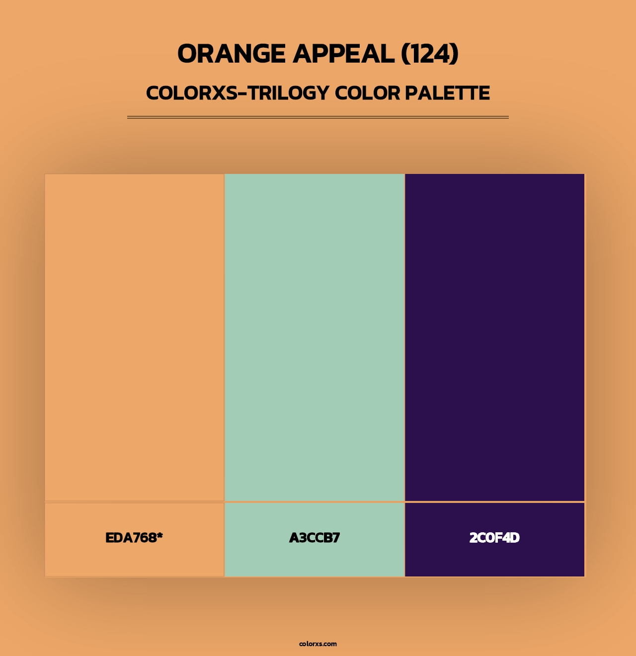 Orange Appeal (124) - Colorxs Trilogy Palette
