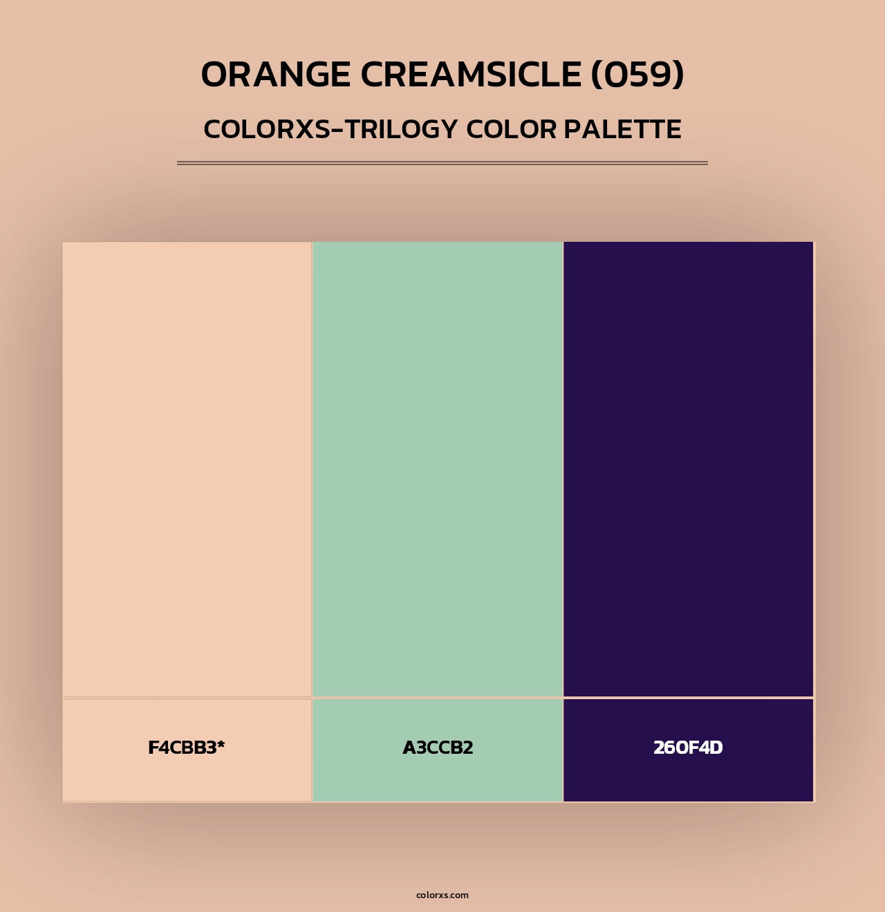 Orange Creamsicle (059) - Colorxs Trilogy Palette
