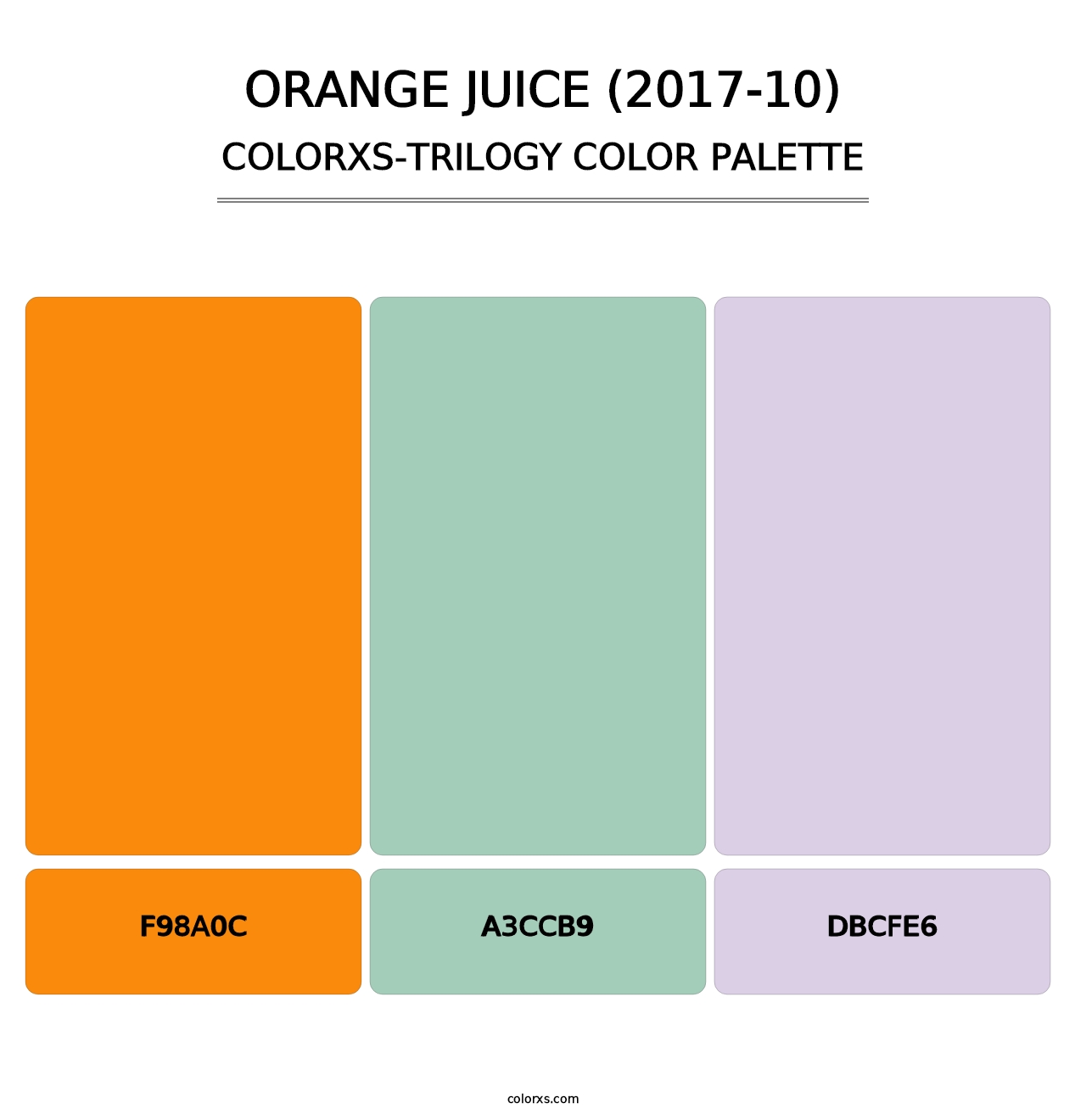 Orange Juice (2017-10) - Colorxs Trilogy Palette