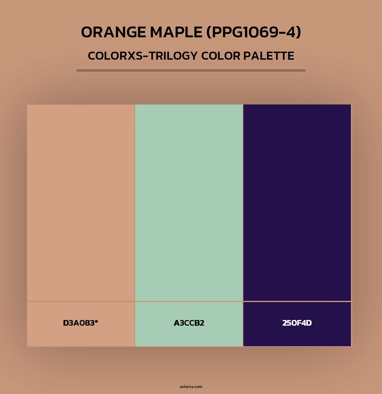 Orange Maple (PPG1069-4) - Colorxs Trilogy Palette