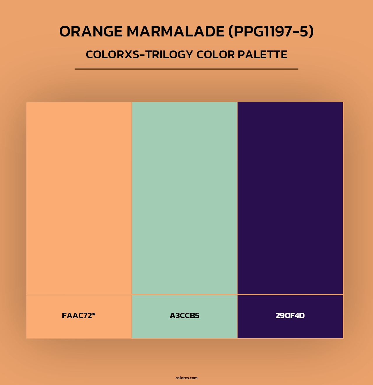 Orange Marmalade (PPG1197-5) - Colorxs Trilogy Palette