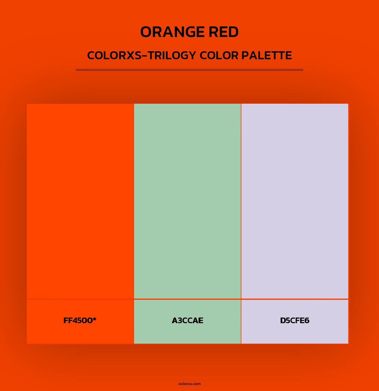 Orange Red - Colorxs Trilogy Palette