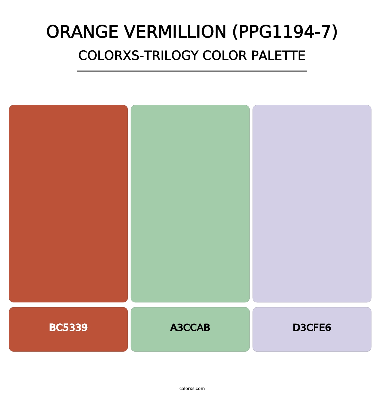 Orange Vermillion (PPG1194-7) - Colorxs Trilogy Palette