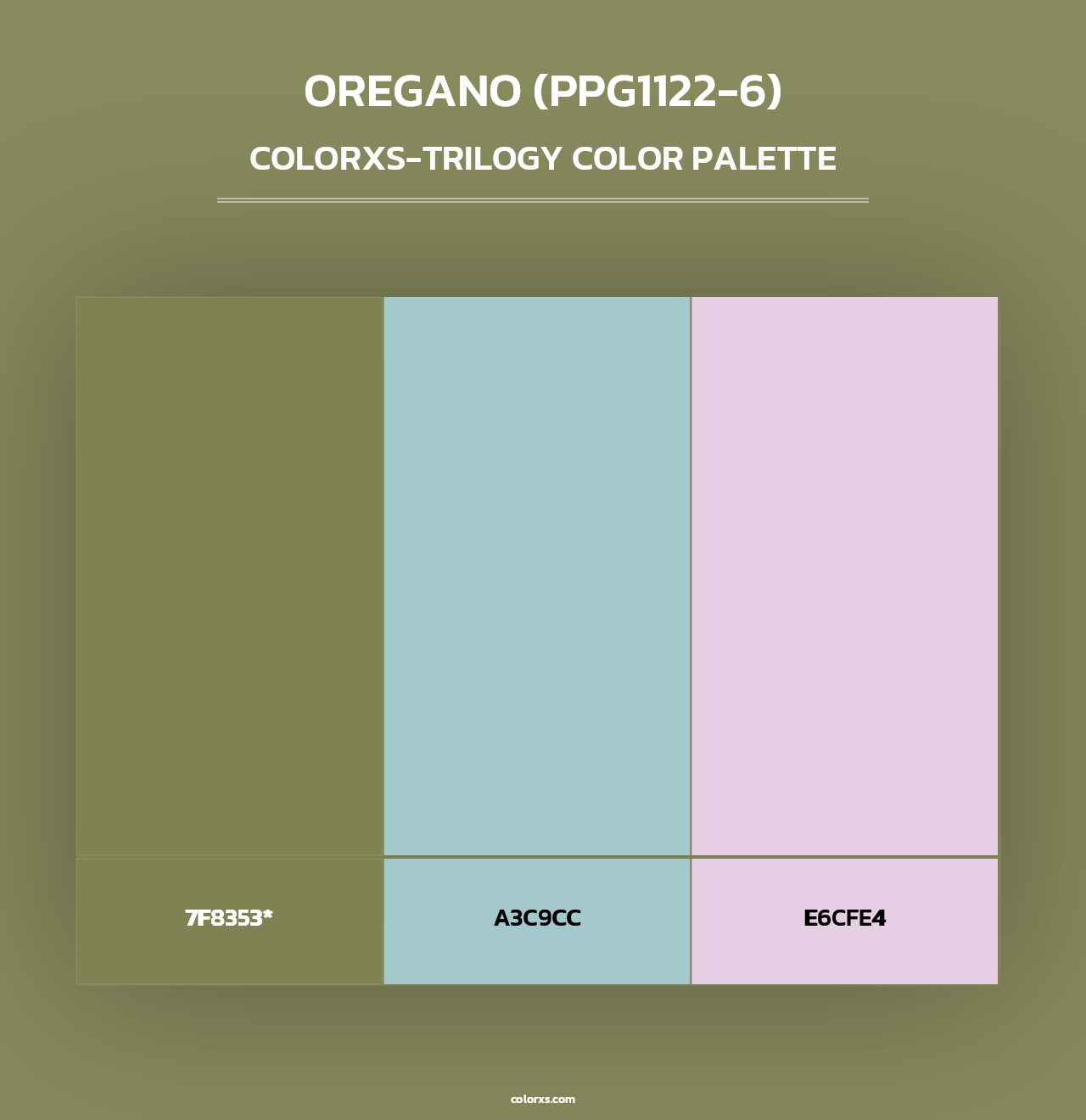 Oregano (PPG1122-6) - Colorxs Trilogy Palette
