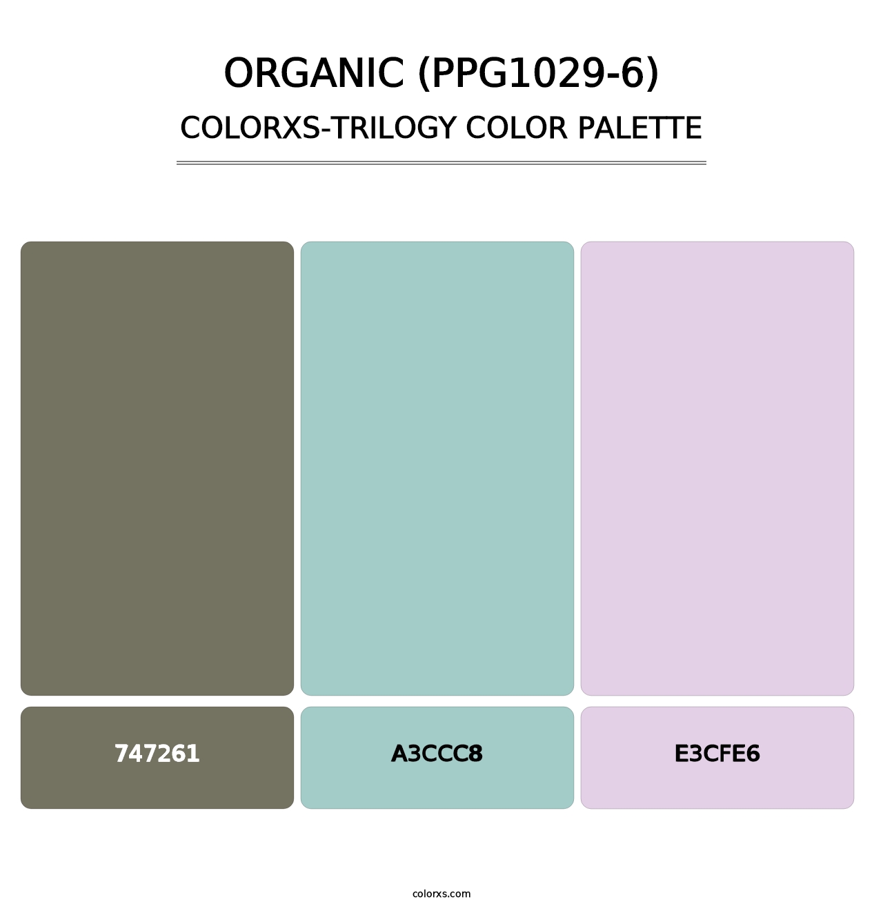 Organic (PPG1029-6) - Colorxs Trilogy Palette