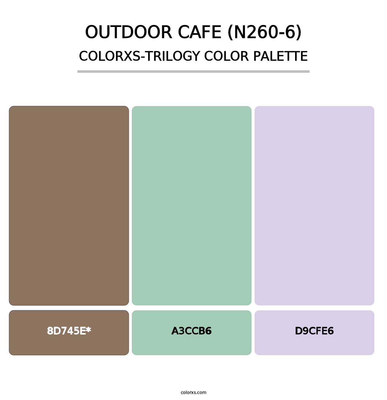 Outdoor Cafe (N260-6) - Colorxs Trilogy Palette