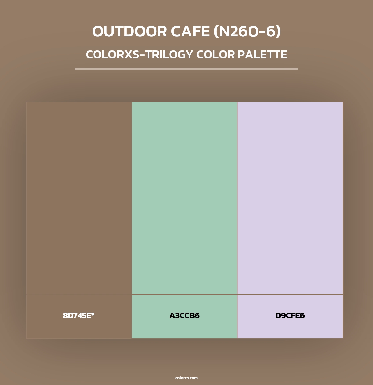 Outdoor Cafe (N260-6) - Colorxs Trilogy Palette