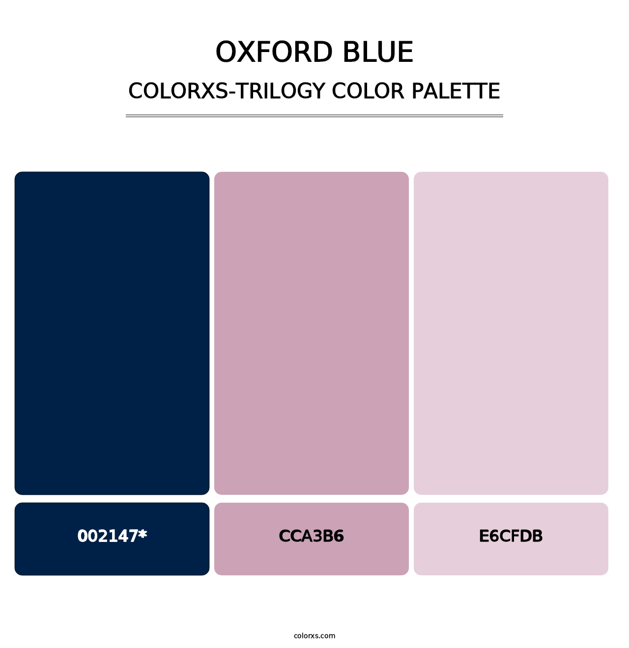 Oxford Blue - Colorxs Trilogy Palette