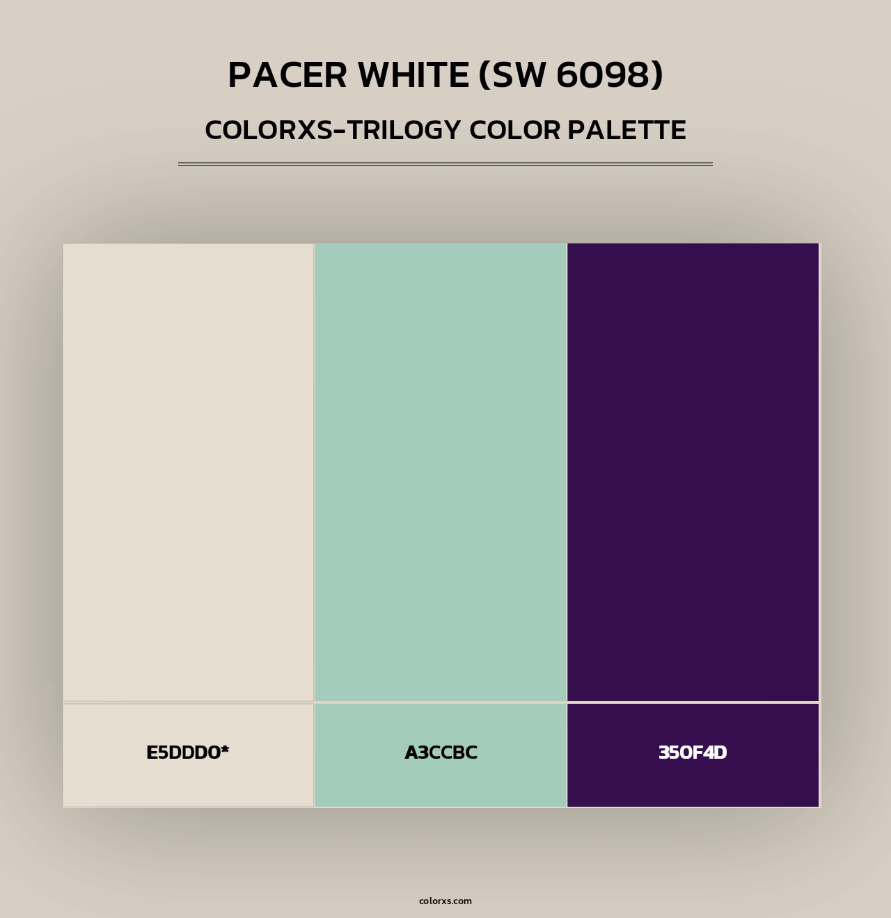 Pacer White (SW 6098) - Colorxs Trilogy Palette