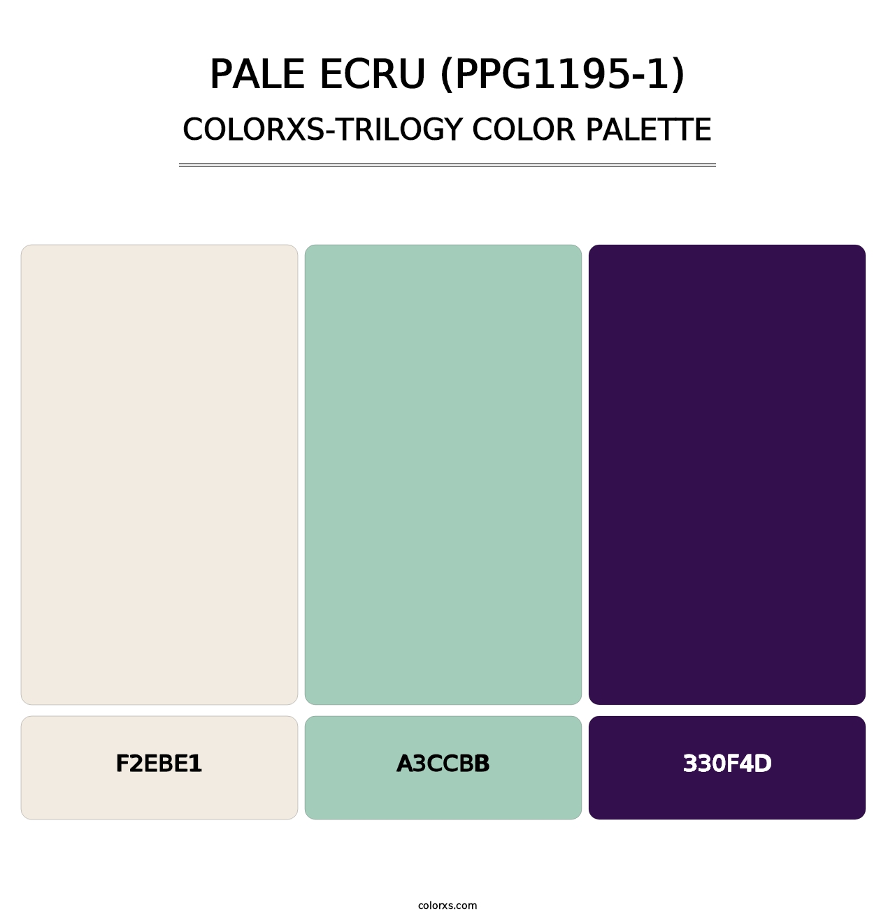 Pale Ecru (PPG1195-1) - Colorxs Trilogy Palette