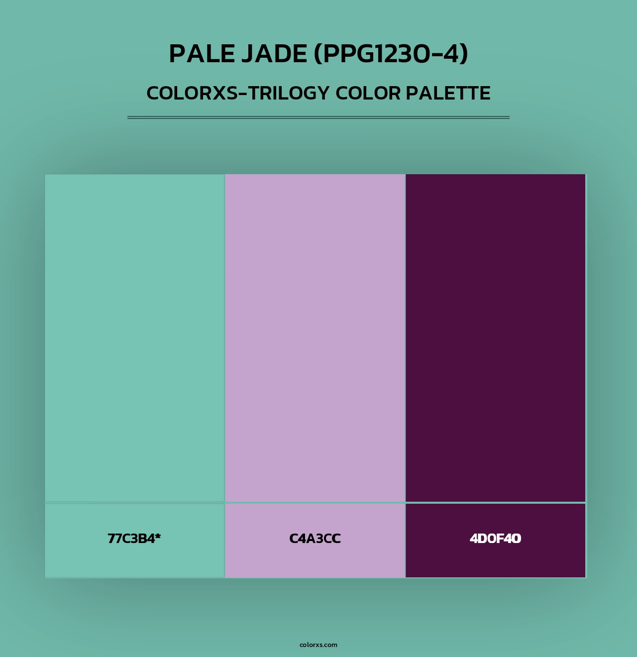 Pale Jade (PPG1230-4) - Colorxs Trilogy Palette