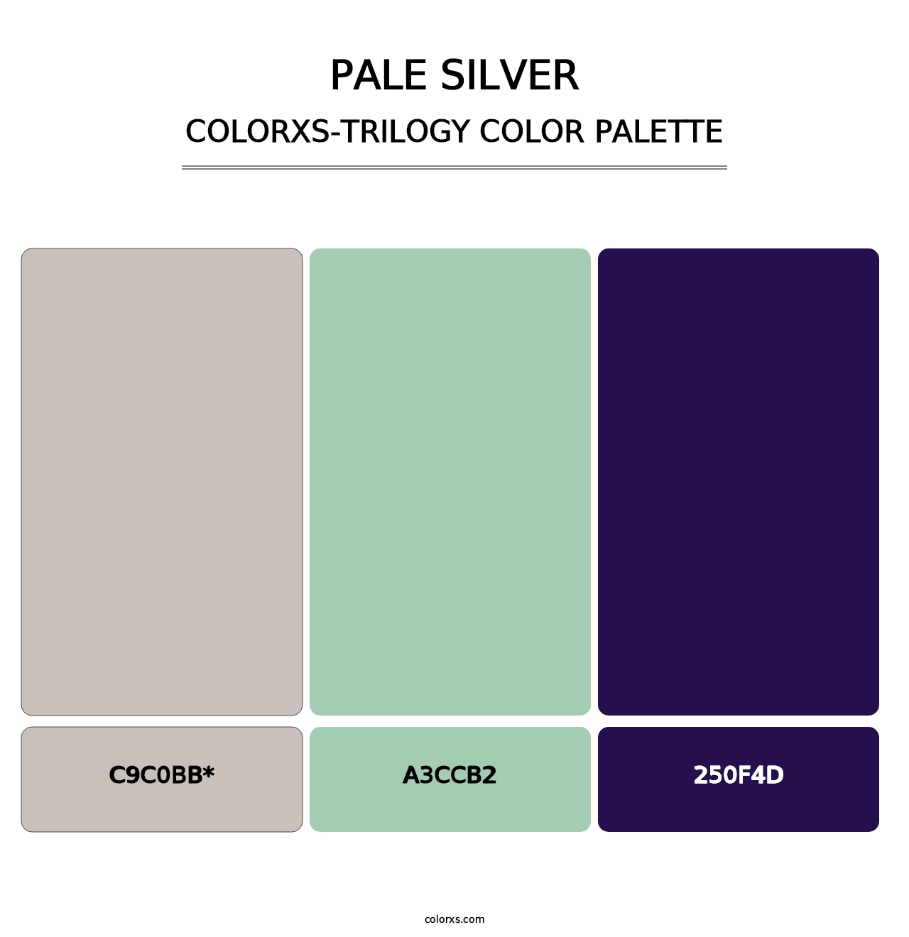 Pale Silver - Colorxs Trilogy Palette