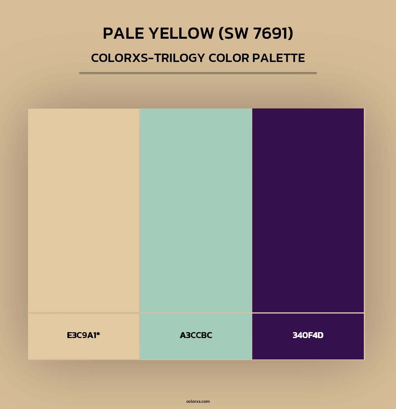 Pale Yellow (SW 7691) - Colorxs Trilogy Palette
