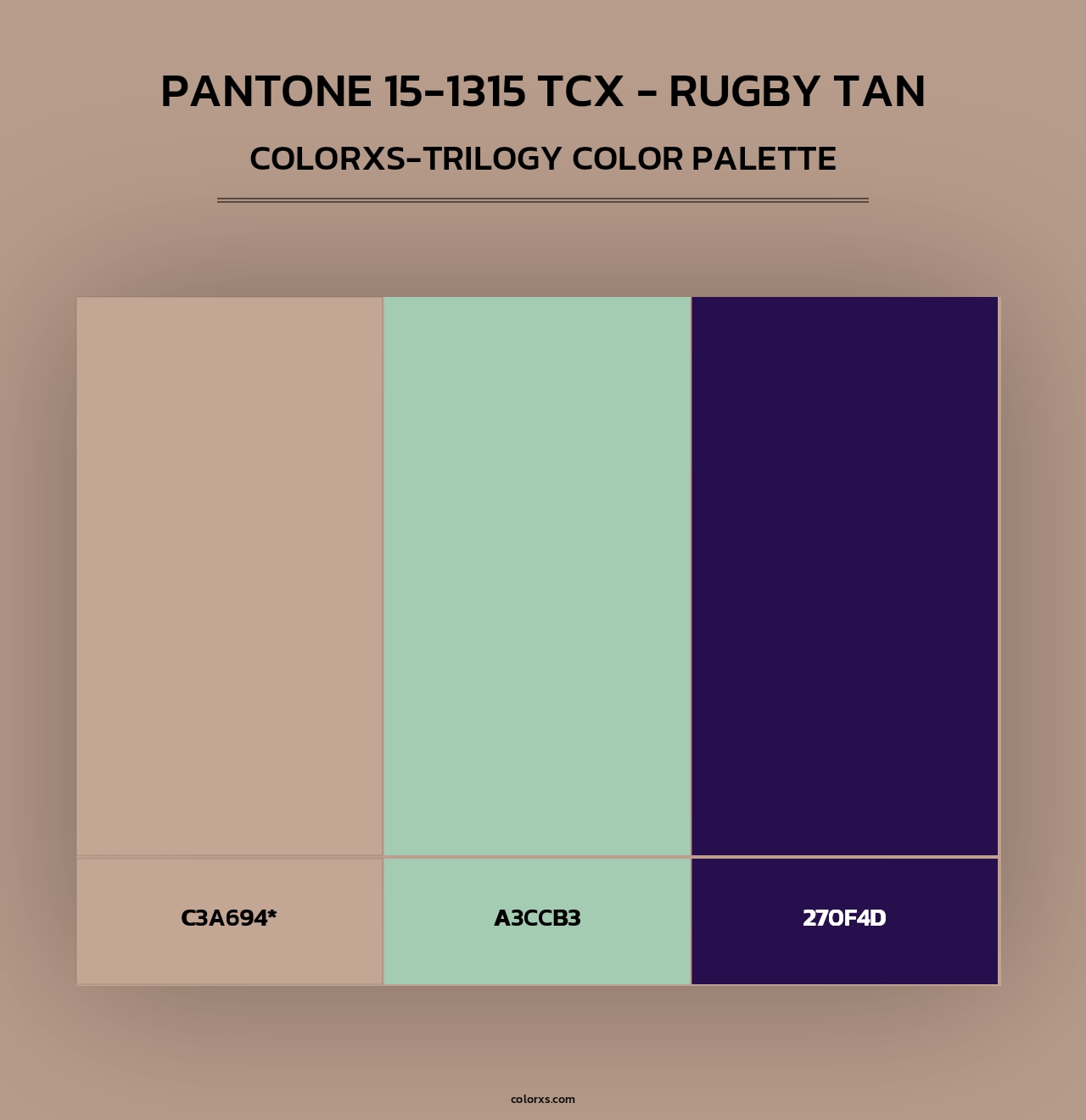 PANTONE 15-1315 TCX - Rugby Tan - Colorxs Trilogy Palette