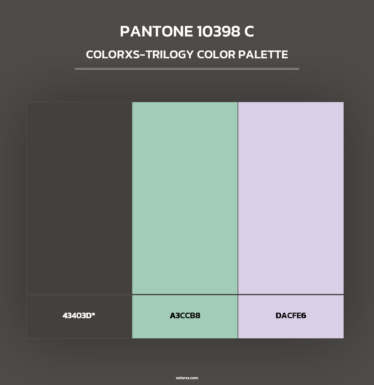 PANTONE 10398 C - Colorxs Trilogy Palette