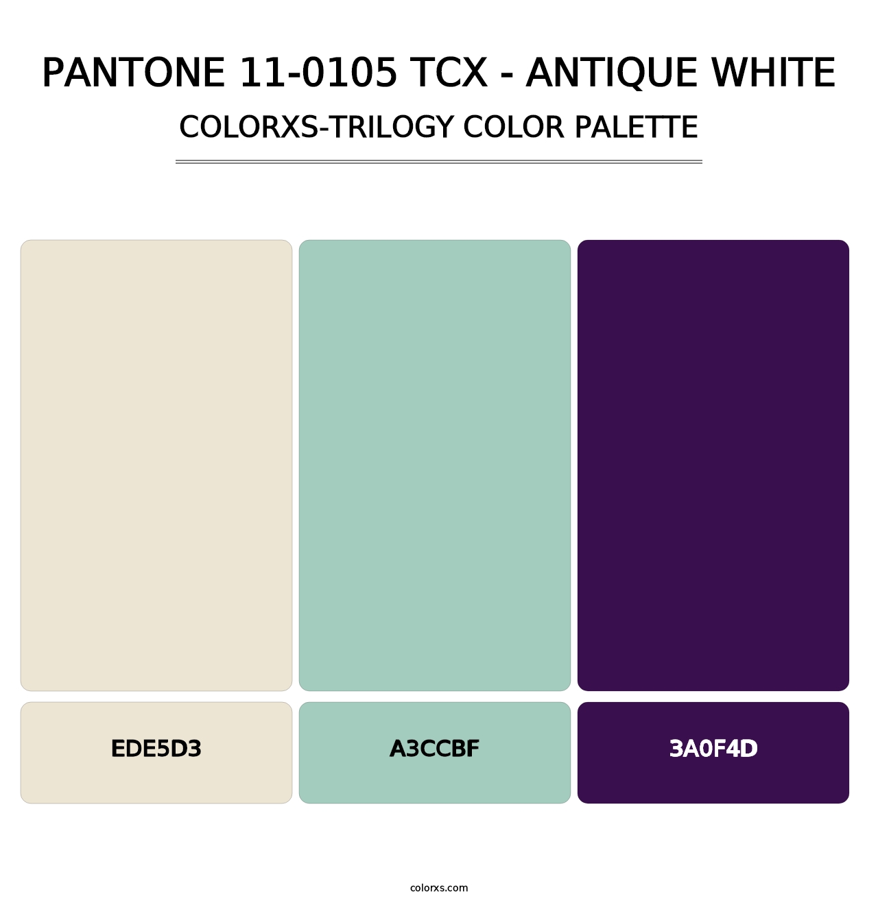 PANTONE 11-0105 TCX - Antique White - Colorxs Trilogy Palette