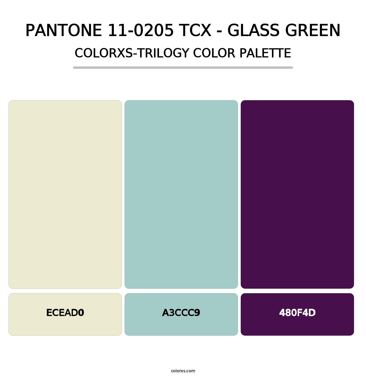 PANTONE 11-0205 TCX - Glass Green - Colorxs Trilogy Palette